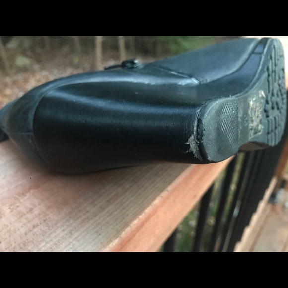 Tall wedge leather boots - Picture 6 of 8